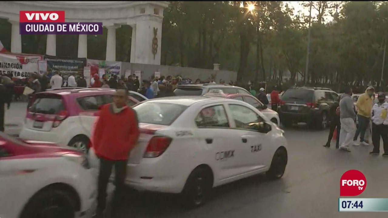 taxistas se manifiestan en avenida juarez y eje central lazaro cardenas en cdmx