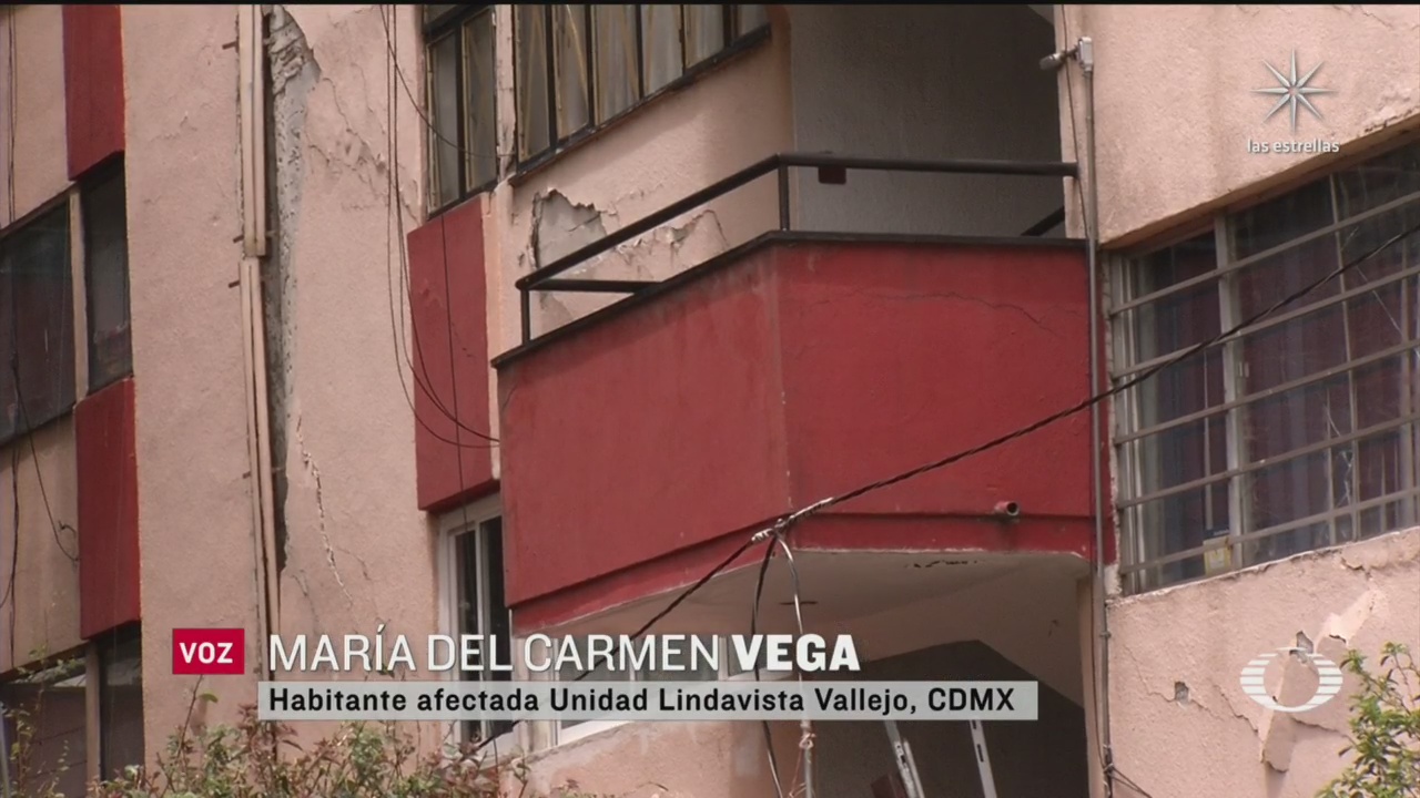 Edificio U.H. Lindavista Vallejo dañado por el sismo