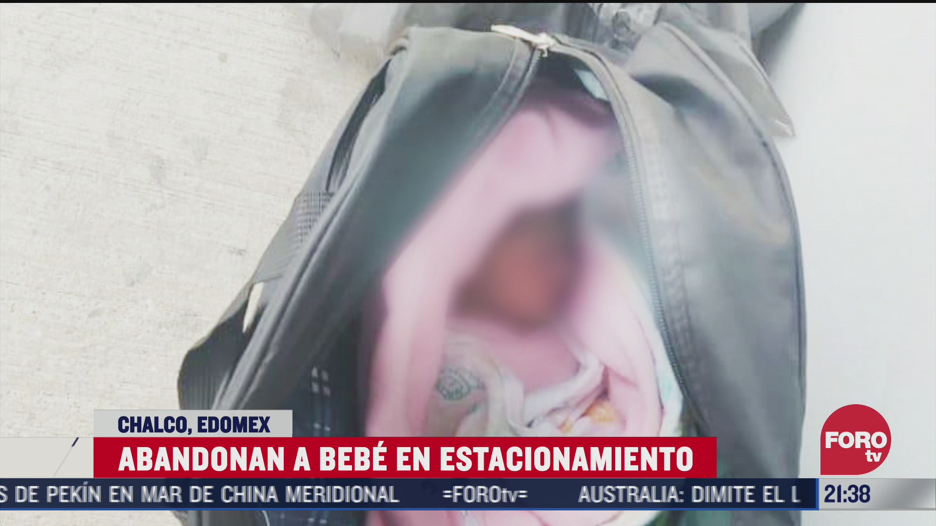 bebé abandonada en maleta en estacionamiento de chalco, Edomex