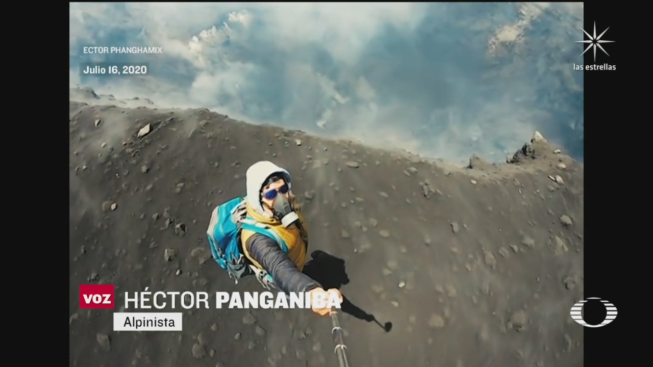 alpinista Héctor Panganiba narra su ascenso al crater del volcan popocatepetl