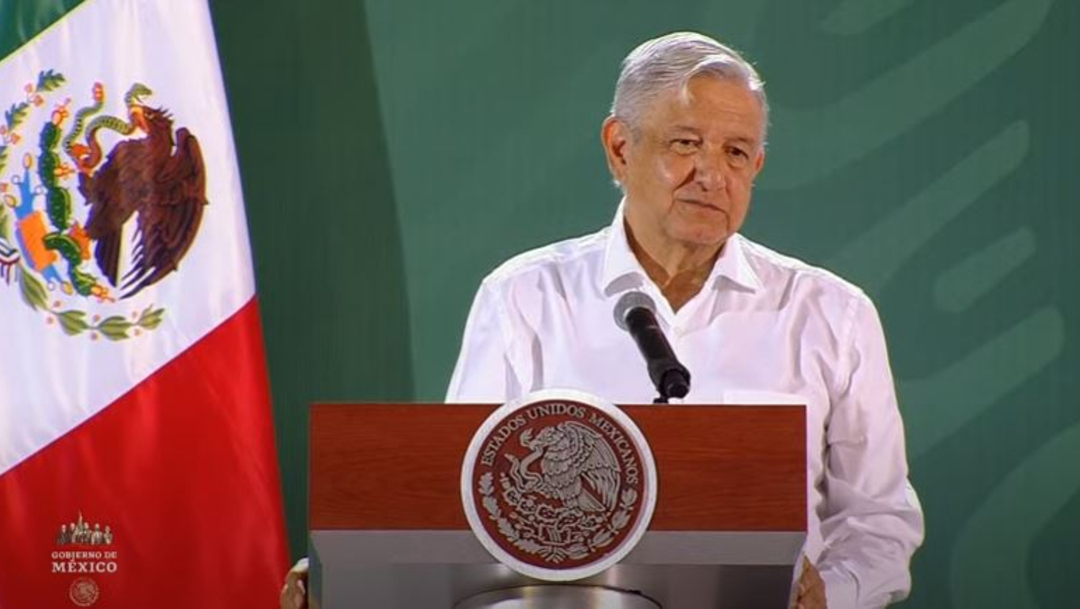 El presidente de México, Andrés Manuel López Obrador, en conferencia prensa matutina desde Colima
