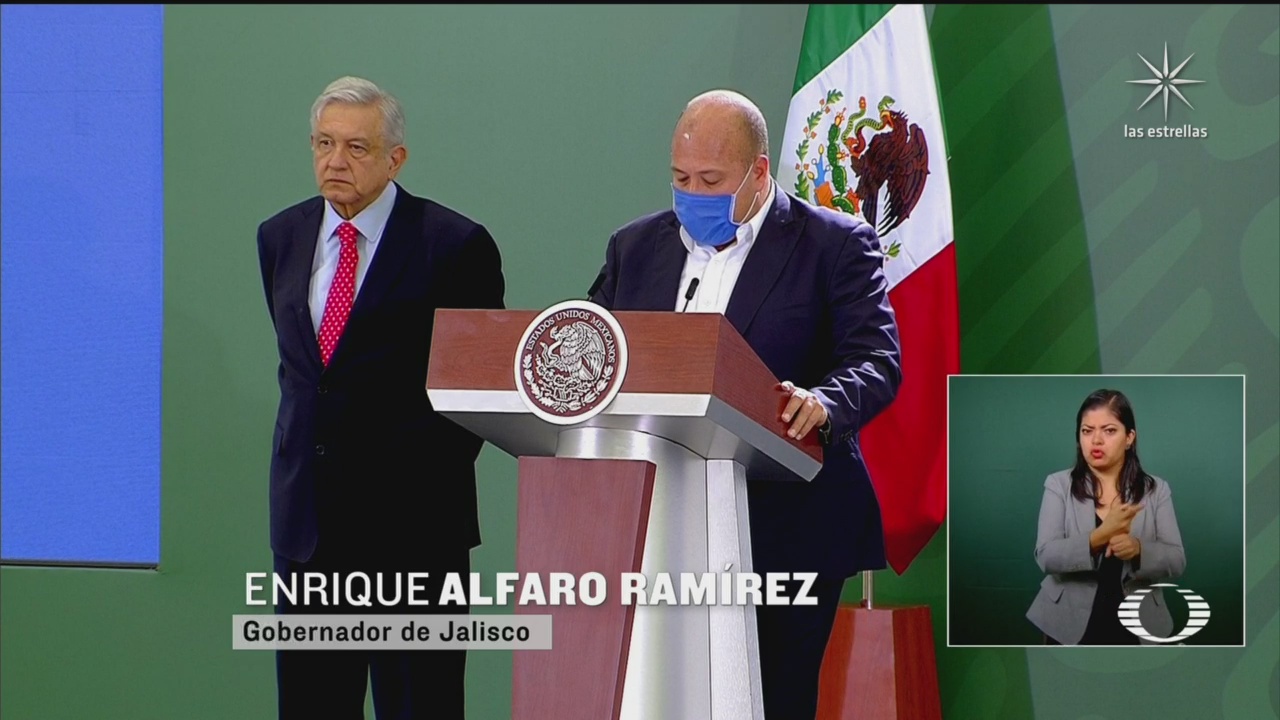 AMLO y Enrique Alfaro gobernador de Jalisco se comprometen a trabajar en unidad