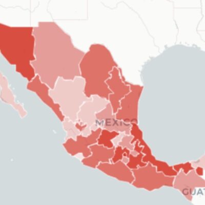 Mapa y casos de coronavirus en México del 10 de julio de 2020