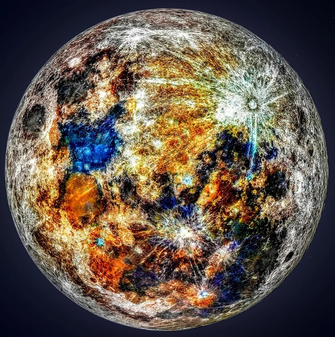 Fotografía revela los colores reales de la Luna