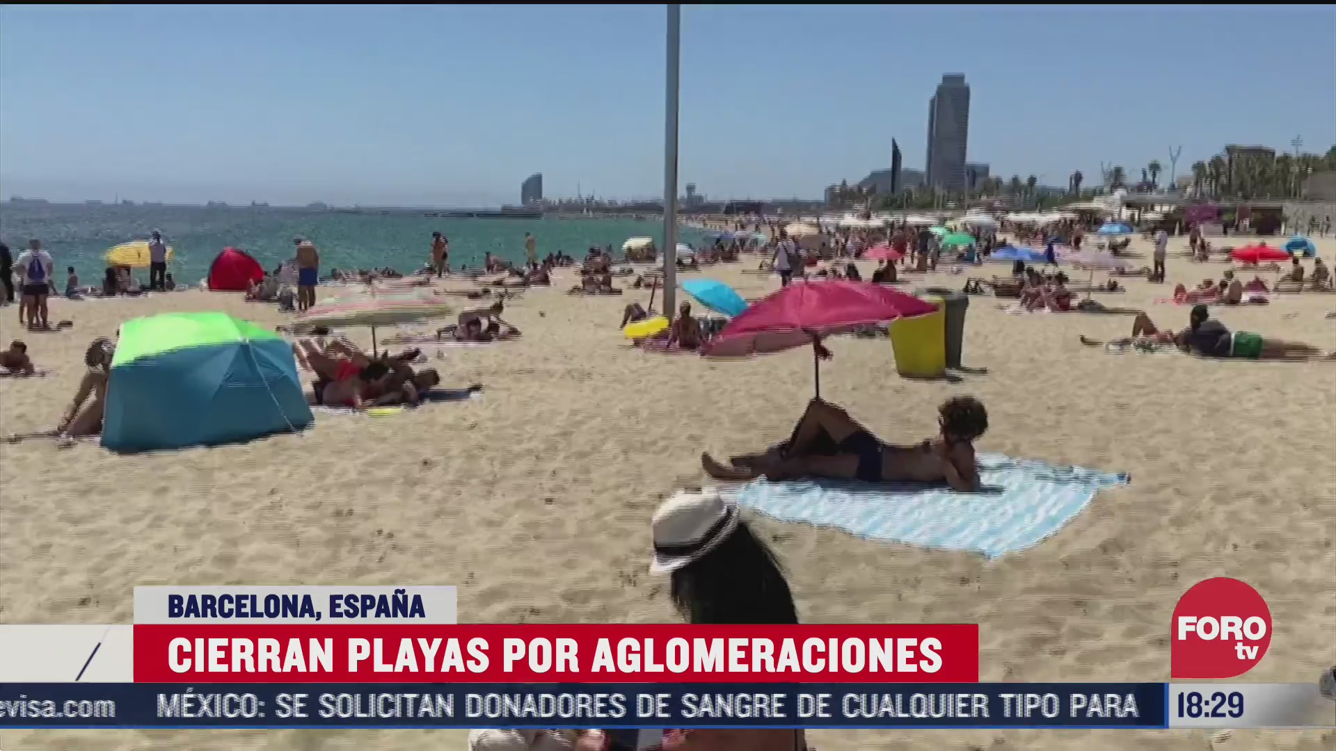 FOTO: 19 de julio 2020, cierran playas de barcelona por aglomeraciones de turistas