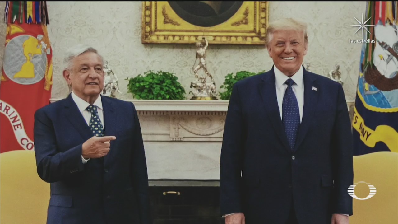 AMLO fue bien recibido en Washington por el presidente de Estados Unidos Donald Trump