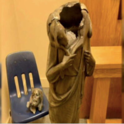 Decapitan estatua de Jesucristo en iglesia de EEUU
