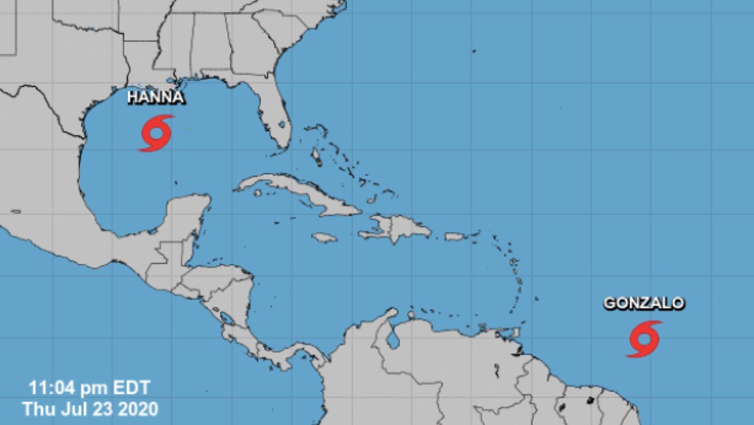 Depresión Tropical Ocho se intensifica a Tormenta Tropical 'Hanna' en el Golfo de México
