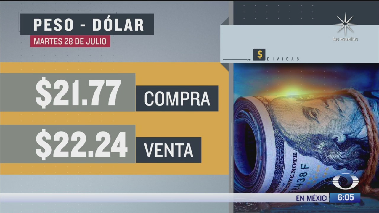 el dolar se vendio en 22 24 en la cdmx 28 julio