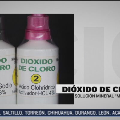 Gotas de dióxido de cloro, tóxico y no cura el coronavirus