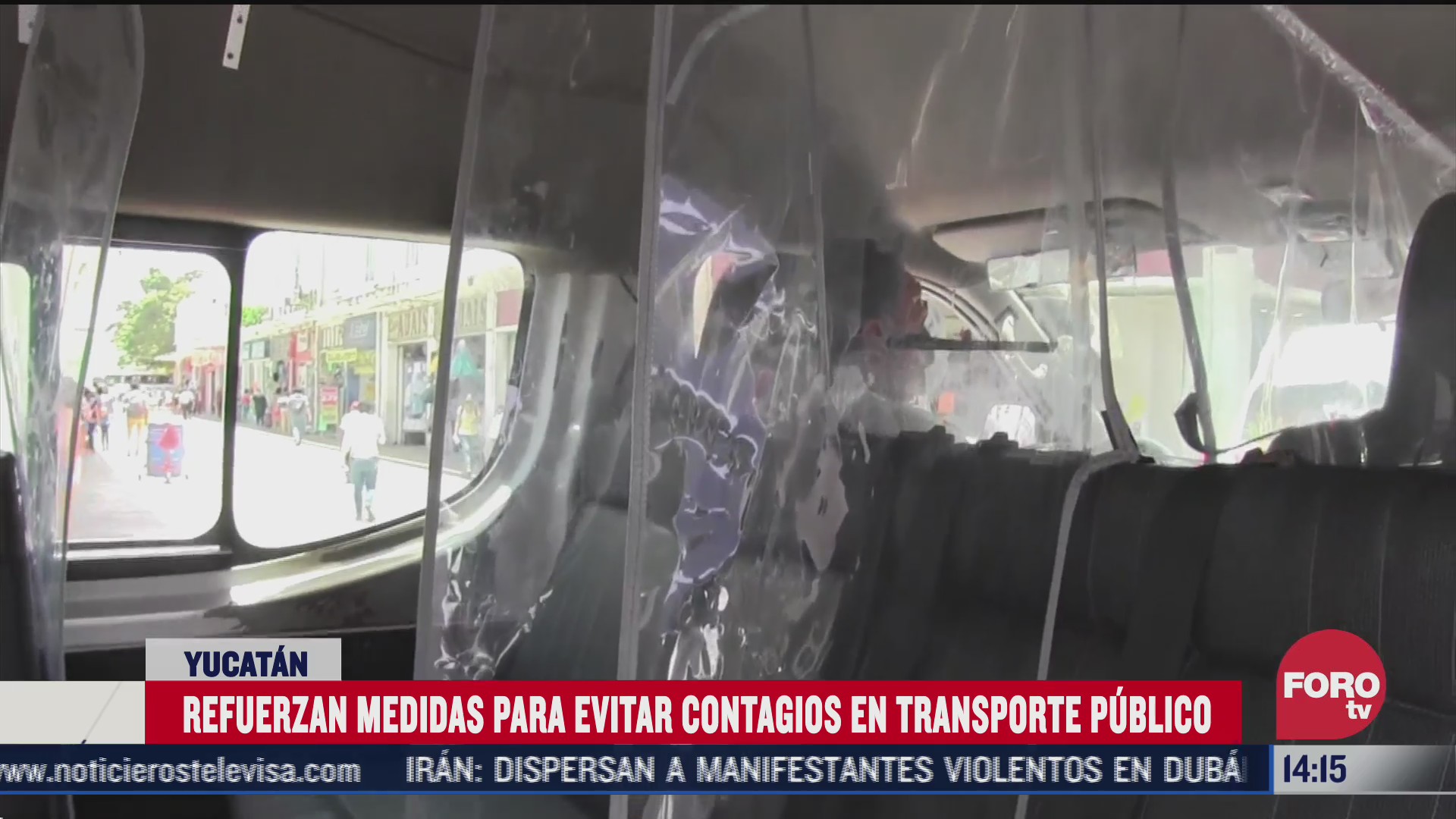 instalan acrilicos en transporte publico de yucatan para evitar covid