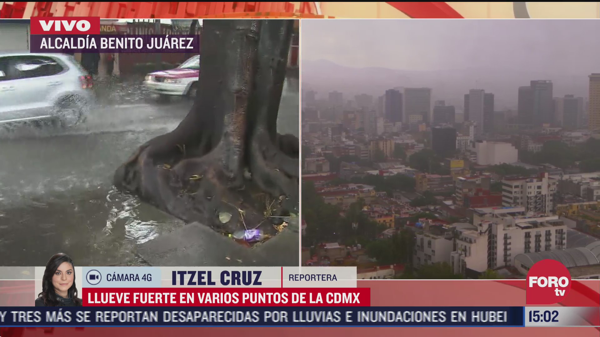 FOTO: 26 de julio 2020, lluvia intensa en calles de la ciudad de mexico