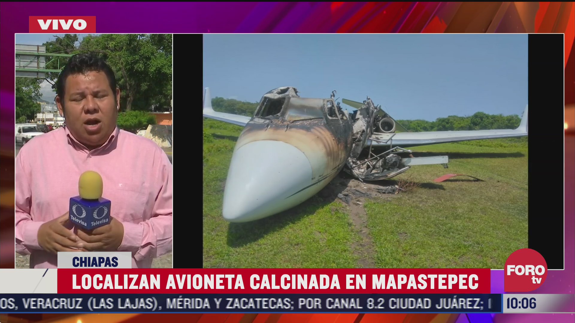 FOTO: 4 de julio 2020, localizan avioneta calcinada en mapastepec chiapas