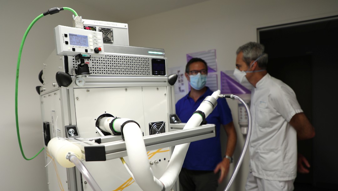 Máquina para detectar coronavirus en Francia