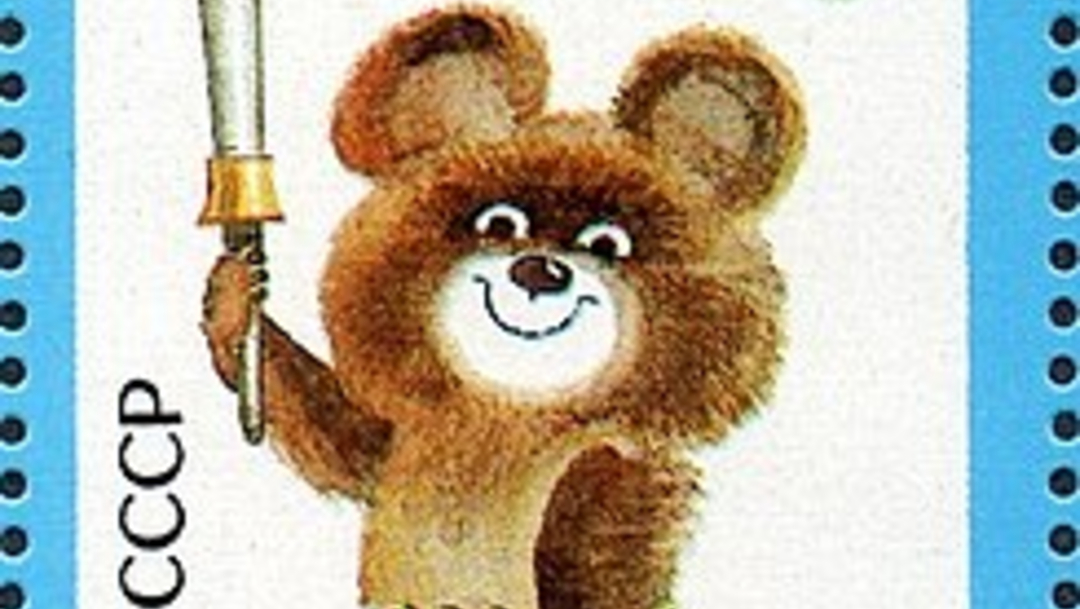 Misha, la mascota de los Juegos Olímpicos de Moscú en 1980