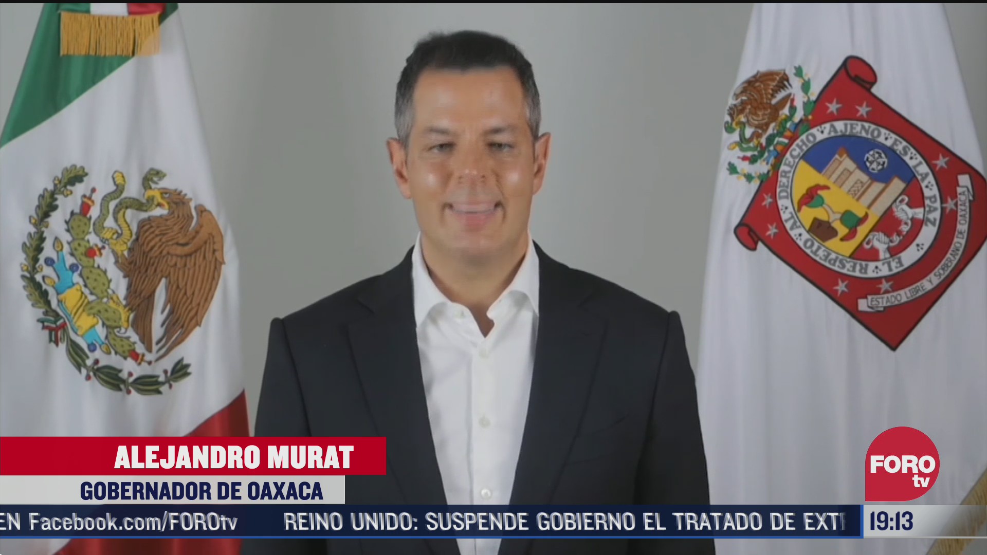 Alejandro Murat gobernador de Oaxaca pide realizar un confinamiento voluntario