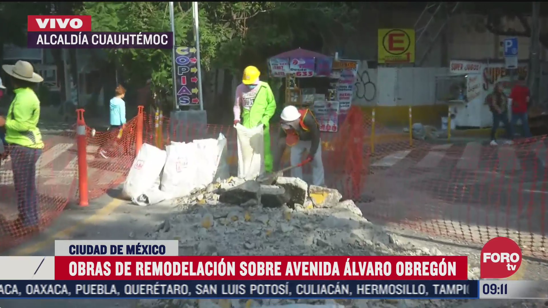 obras en avenida alvaro obregon cdmx ponen en riesgo a peatones