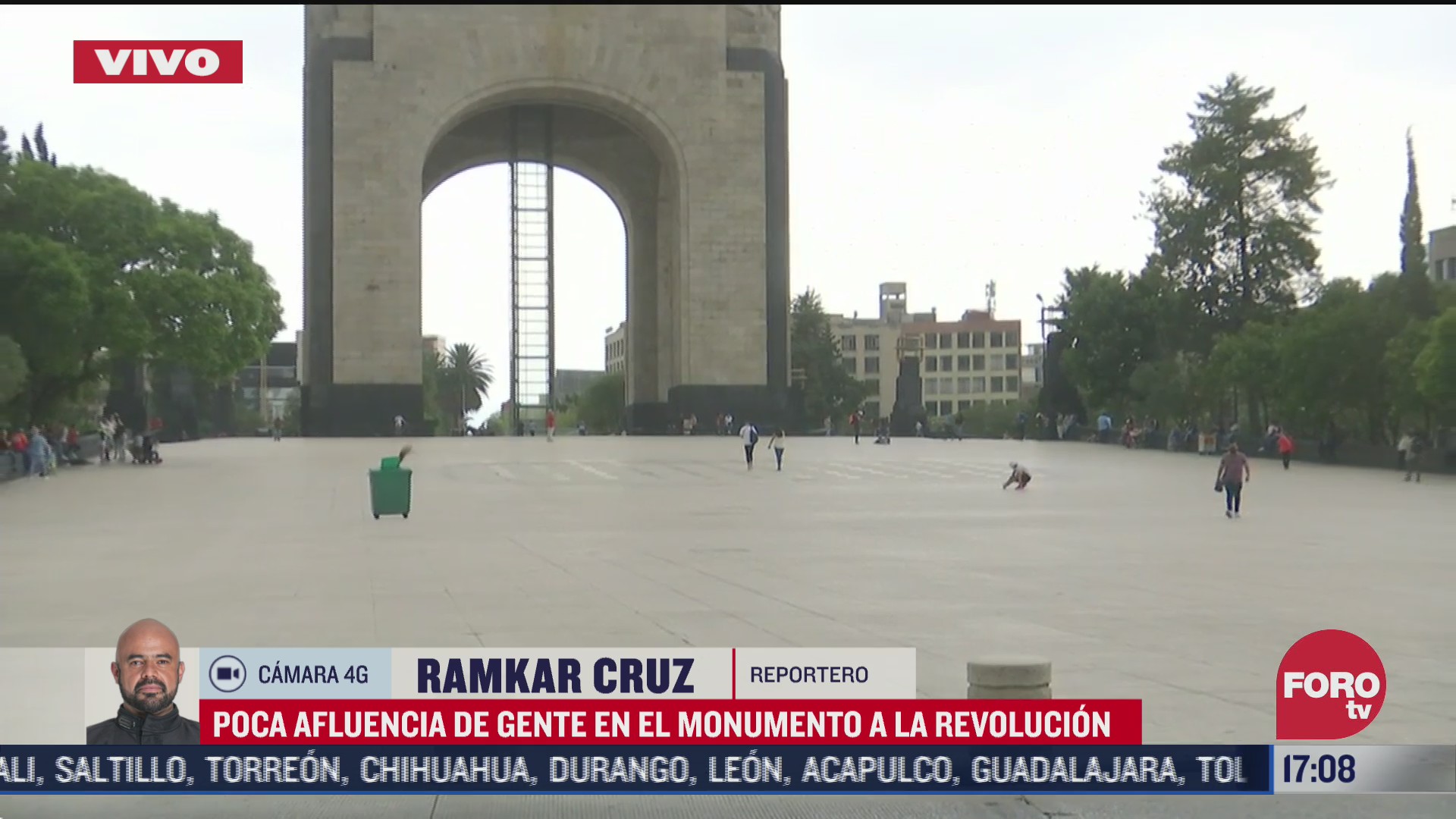 FOTO: 4 de julio 2020, poca afluencia de gente en el monumento a la revolucion