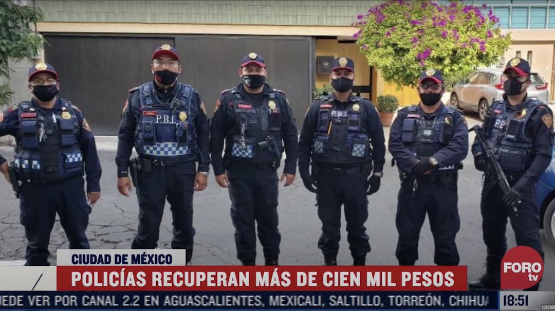 Policías Recuperan 108 Mil Pesos, Alcaldía Benito Juárez