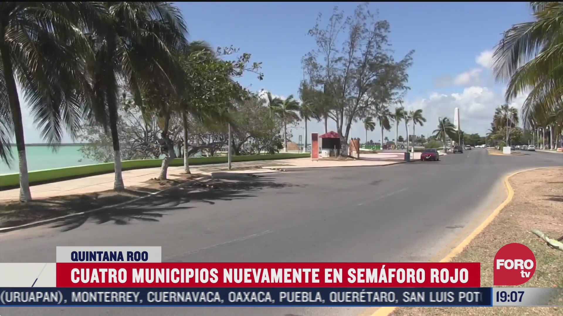 Quintana Roo puso a cuatro de sus municipios nuevamente en semáforo rojo tras relajar las medidas de sanidad