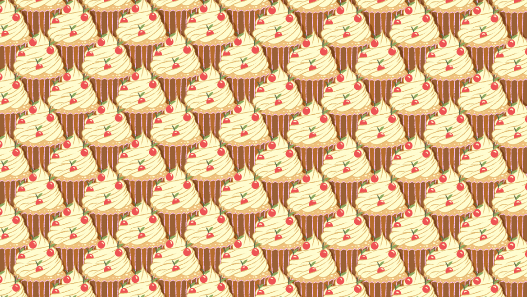 Cupcakes y conos ilustracion.