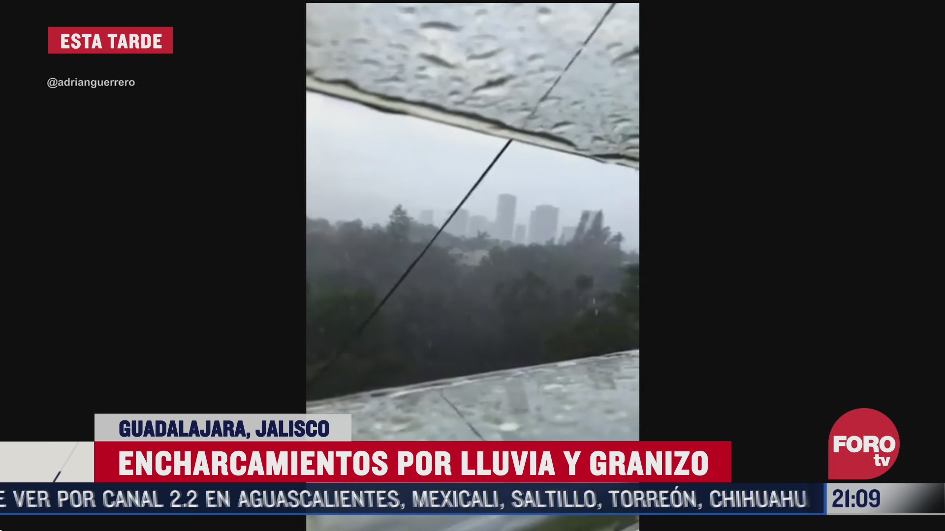 FOTO: 12 de julio 2020, se registra fuerte granizada y rafagas de viento en guadalajara jalisco