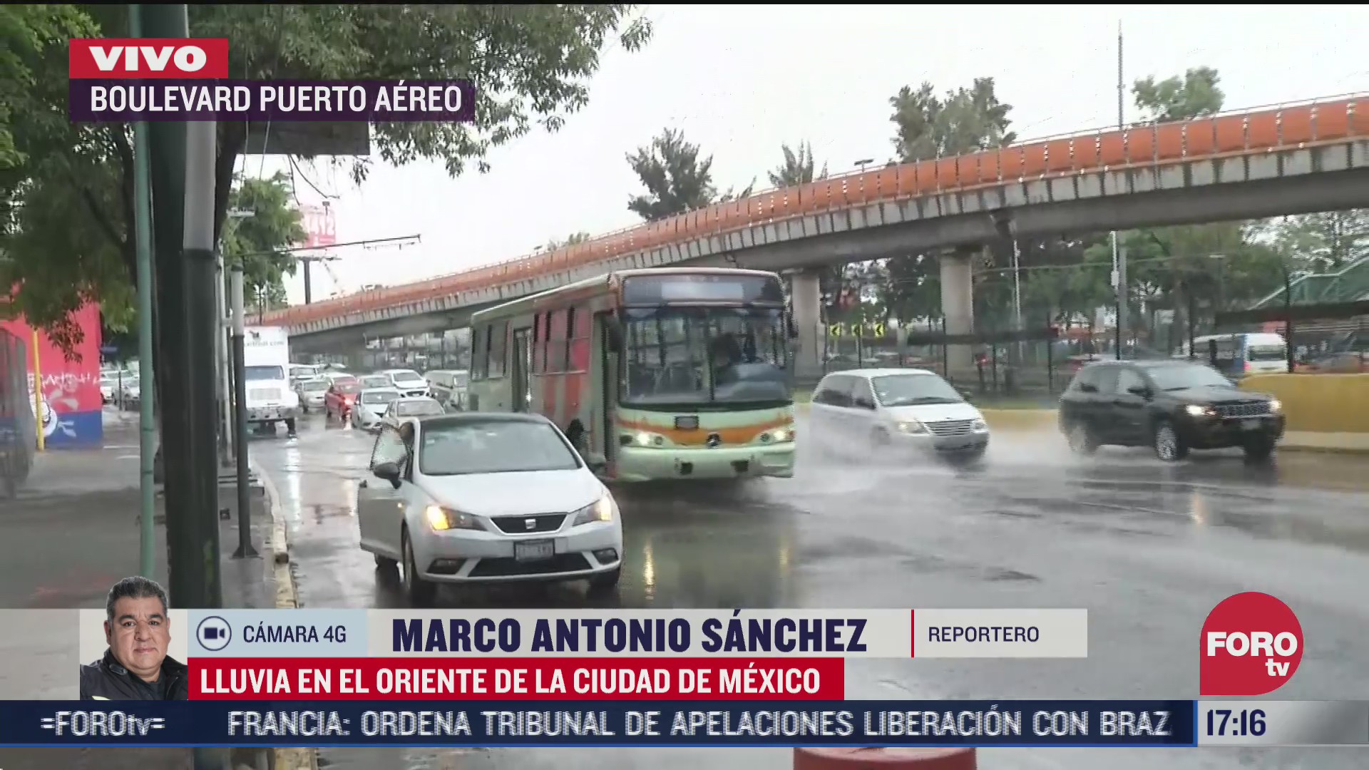 se registra lluvia al norte y centro de la ciudad de mexico
