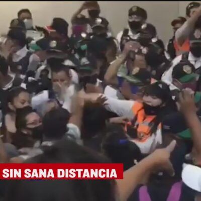 Se registra trifulca en la estación Pino Suárez del Metro