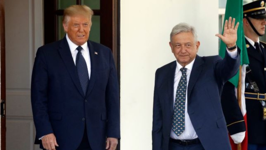 Donald Trump y Andrés Manuel López Obrador en la Casa Blanca