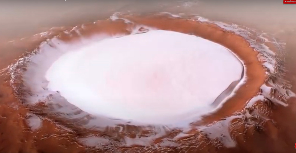 Video del cráter Korolev de hielo en Marte, captura