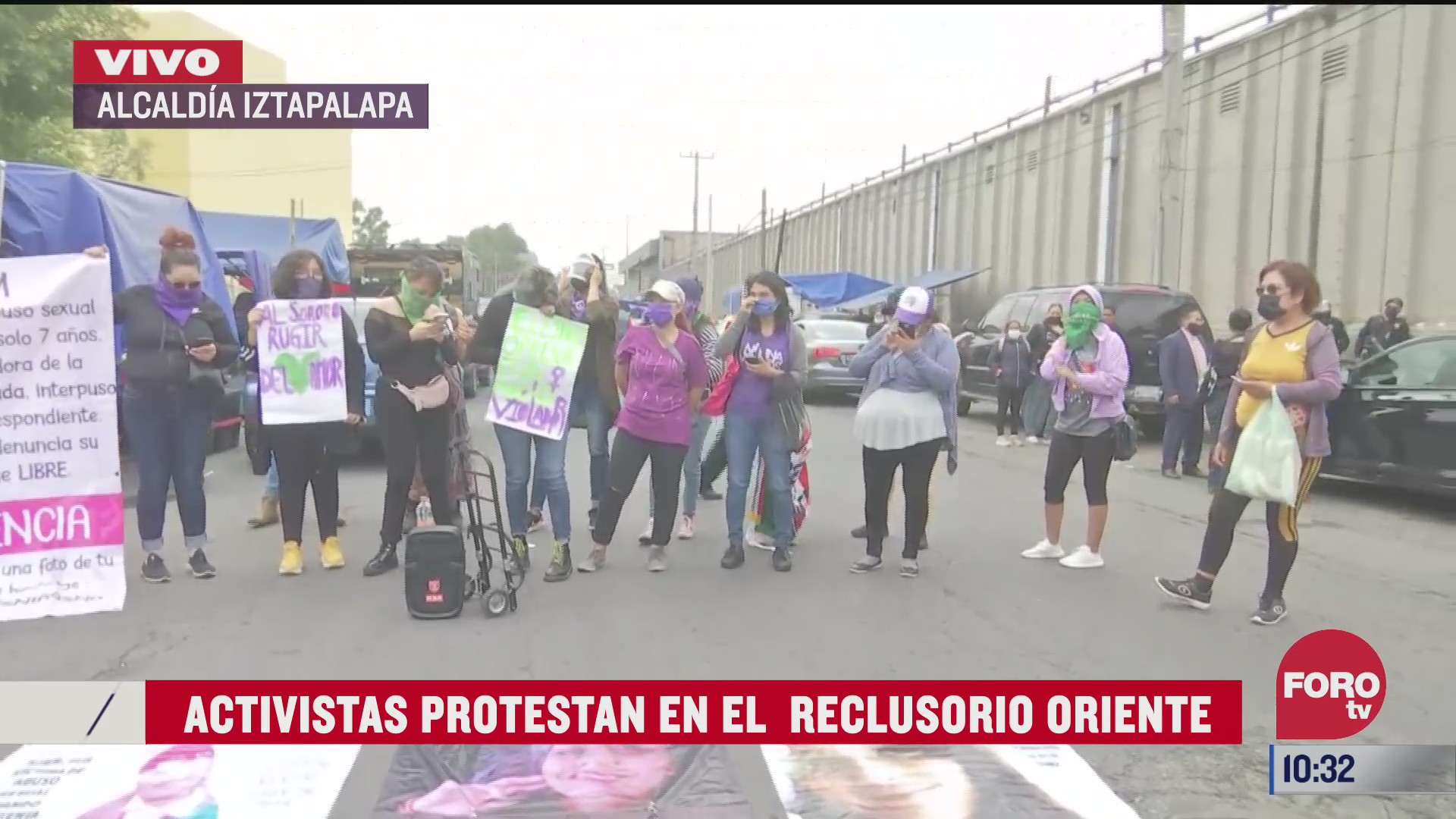 activistas protestan en el reclusorio oriente en cdmx