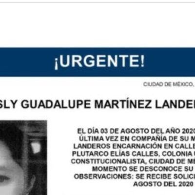 Activan Alerta Amber para localizar a Lesly Guadalupe Martínez Landeros
