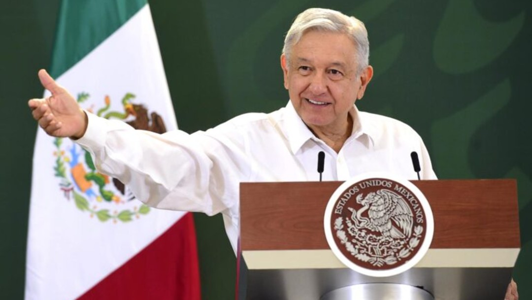 El presidente Andrés Manuel López Obrador en conferencia de prensa desde Nuevo León.