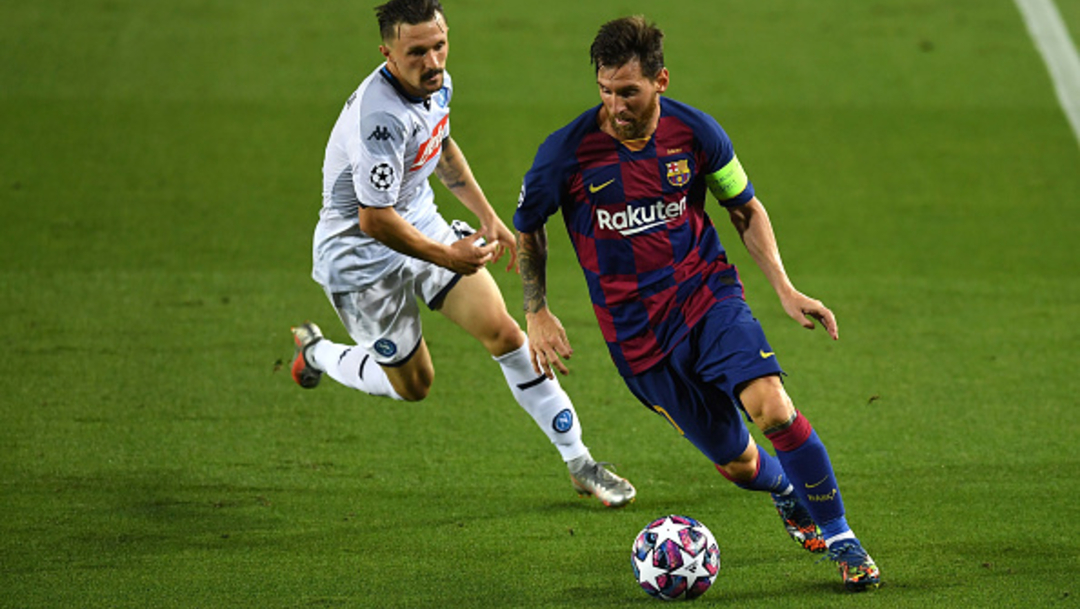 Lionel Messi contra el Napoli