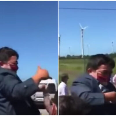 Video: Bolsonaro carga a un hombre con enanismo pensando que era un niño