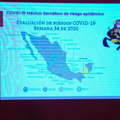 Campeche, primer estado en llegar al semáforo amarillo por COVID-19; seis entidades siguen en rojo