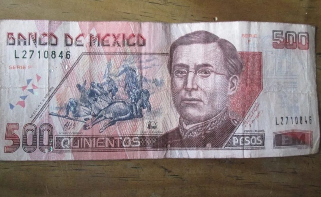 Billete 500 pesos de Ignacio Zaragoza se vende en $1850