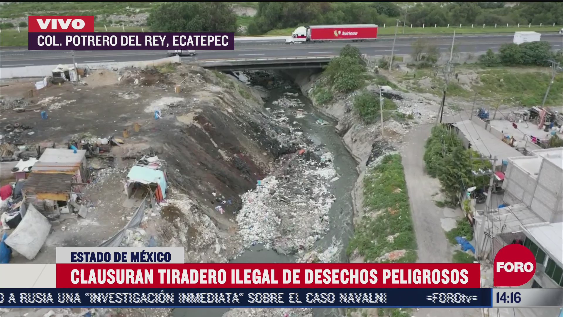 clausuran tiradero ilegal de desechos peligrosos en ecatepec