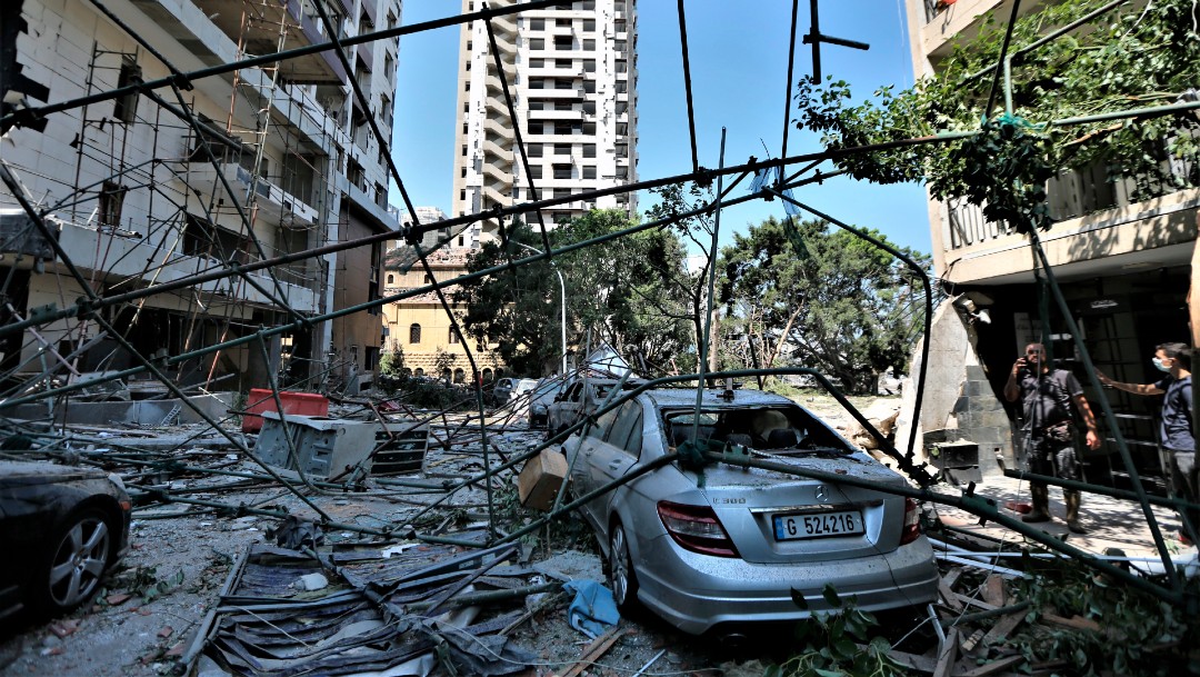 Daños por explosión en Beirut
