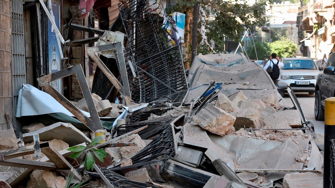 Daños y destrozos en Beirut tras explosión
