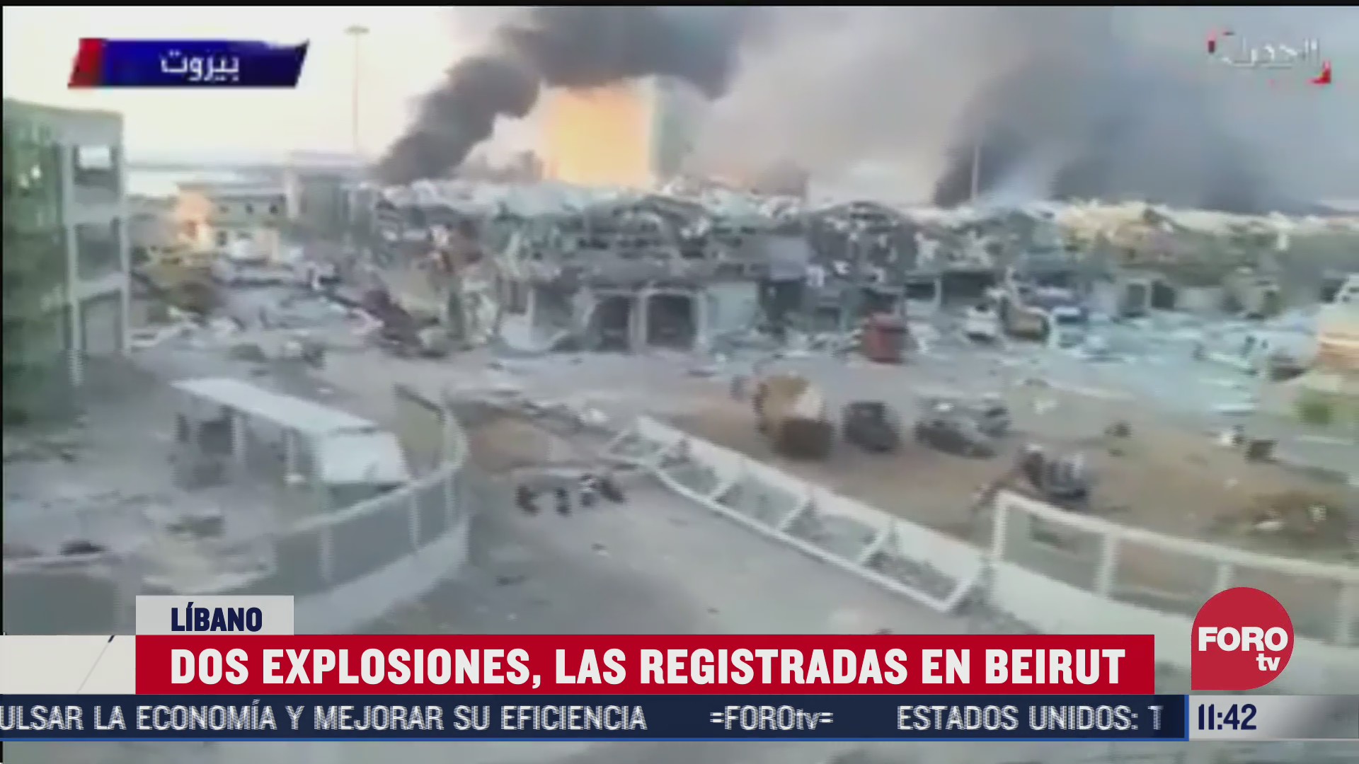 dos explosiones las registradas en beirut libano