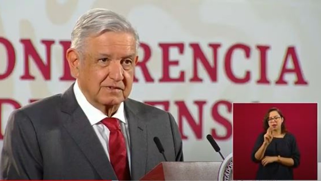 El presidente López Obrador en conferencia mañanera