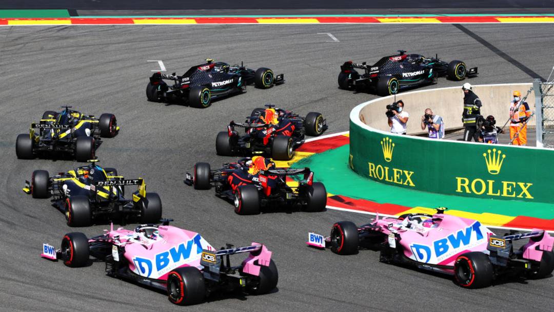El británico Lewis Hamilton afianza su liderato tras ganar el Gran Premio de Bélgica; el mexicano 'Checo' Pérez termina décimo