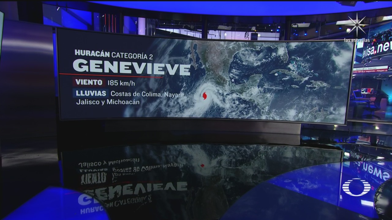 genevieve se intensifica a huracan categoria