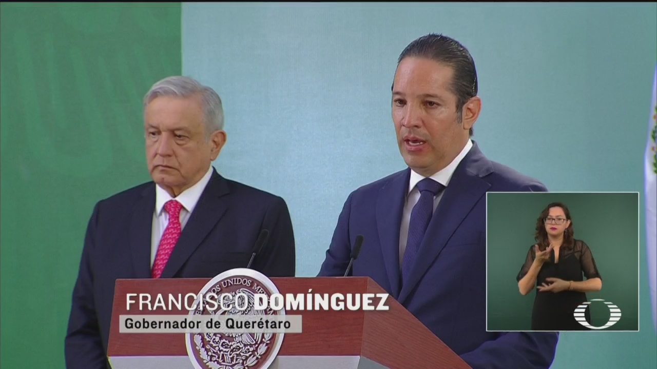 gobernador de Querétaro, Francisco Domínguez, habló en la conferencia del presidente López Obrador para defenderse de señalamientos en su contra