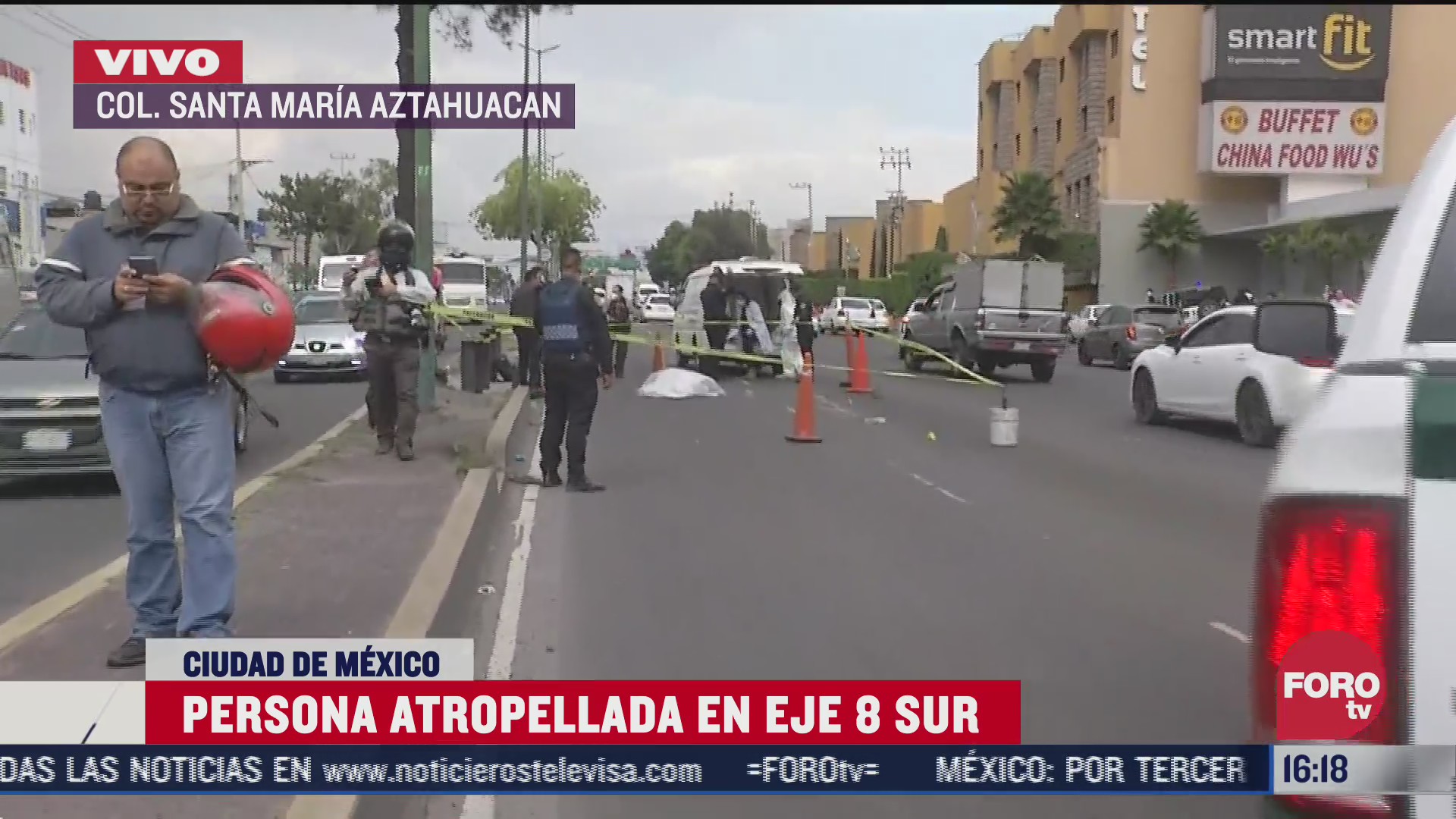hombre murió tras ser atropellado en Eje 8 Sur, colonia Santa María Aztahuacan CDMX