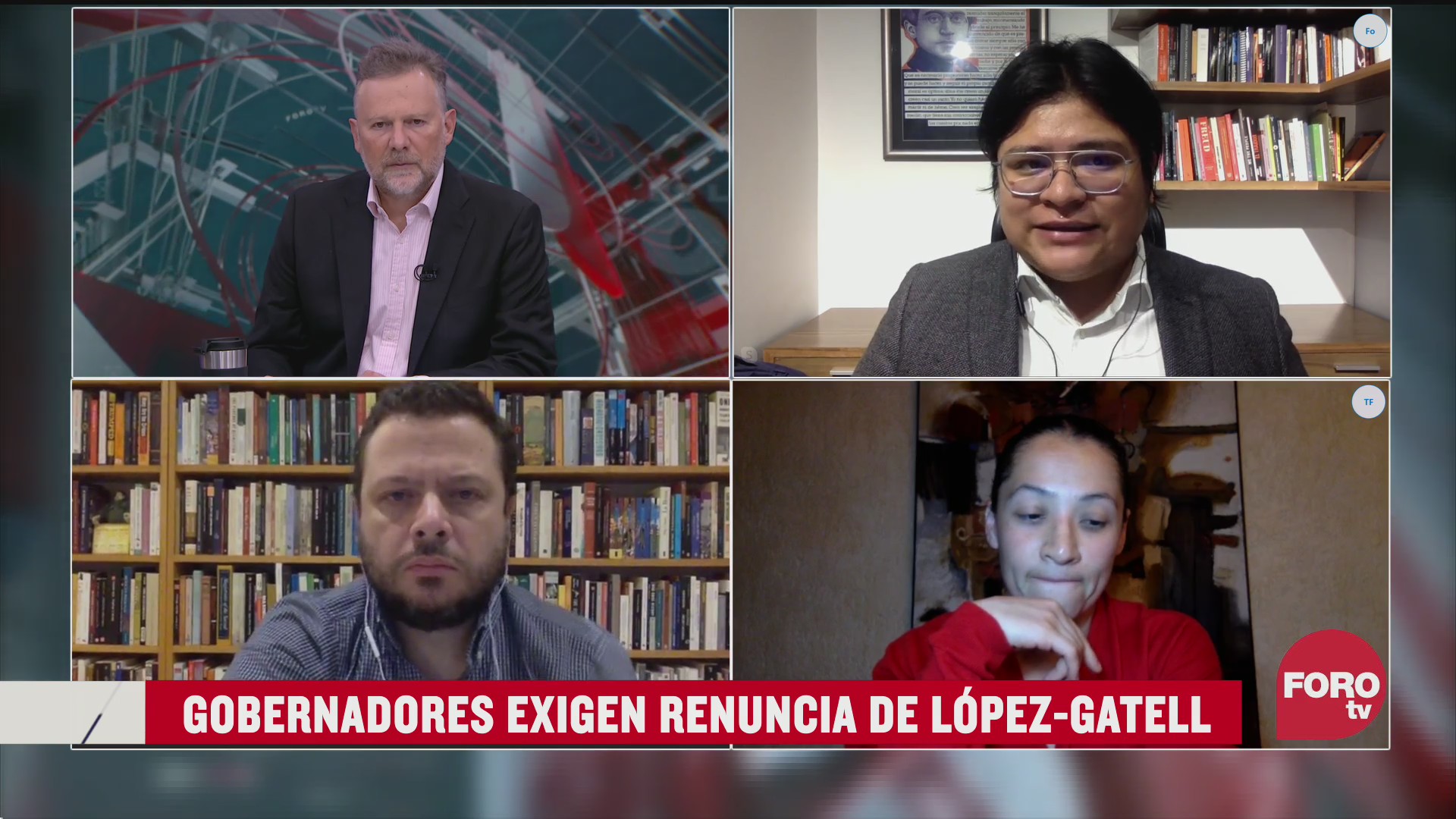 Leo Zuckermann, Paula Sofía Vázquez, Carlos Bravo Regidor y Gibrán Ramírez analizan la peticion de gobernaores a renuncia de Gatell