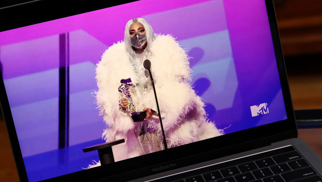 Lady Gaga durante la premiación de los VMAs 2020