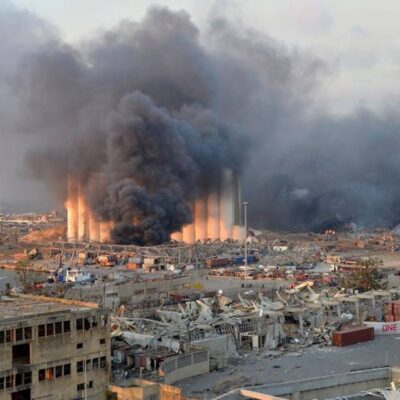 Video: Momento exacto de las explosiones en Beirut