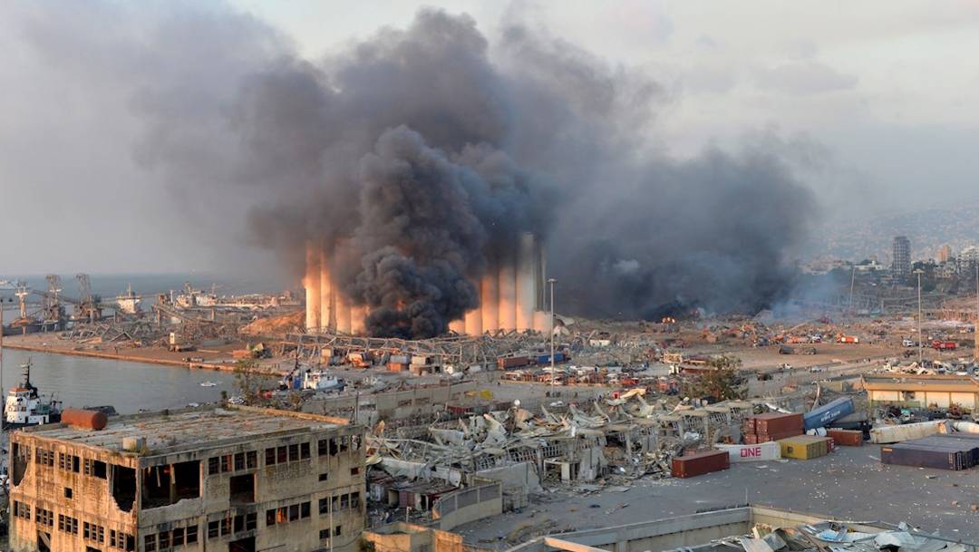 Las explosiones registradas el día de hoy en Beirut, Líbano, fueron de tal magnitud que se escucharon hasta Chipre, a 200 kilómetros de las costas libanesas